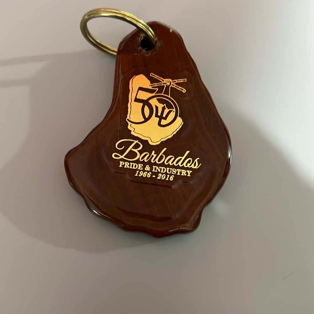 KEY RING , Map of Barbados ,